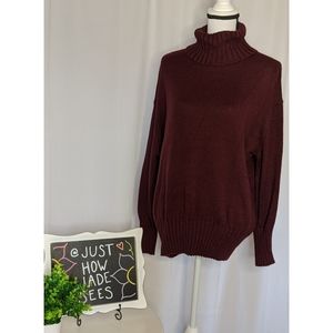 A NEW DAY Burgundy Long Sleeve Turtleneck Sweater